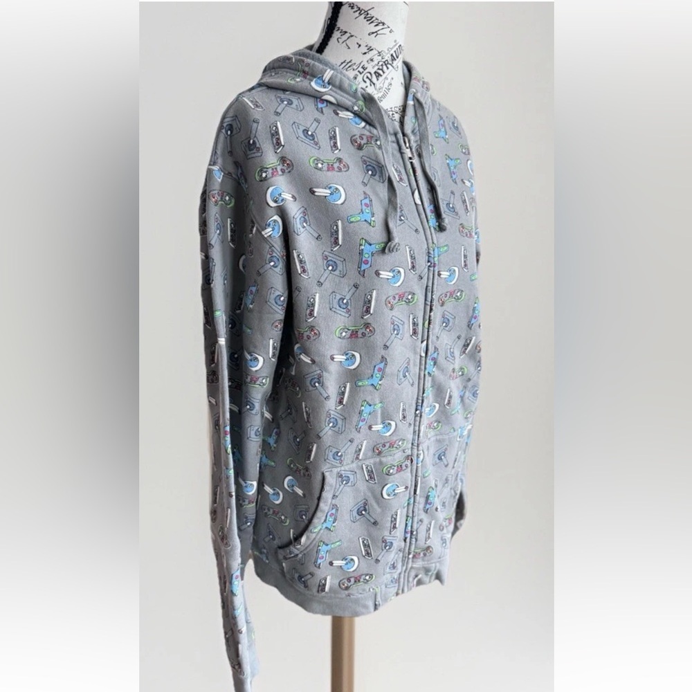 Vintage Y2K Loyal Army Hoodie Zip Video Game Controller Print Sweater Jacket M - Picture 2 of 10